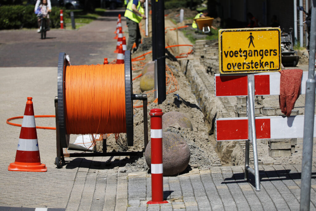 Opengebroken straat